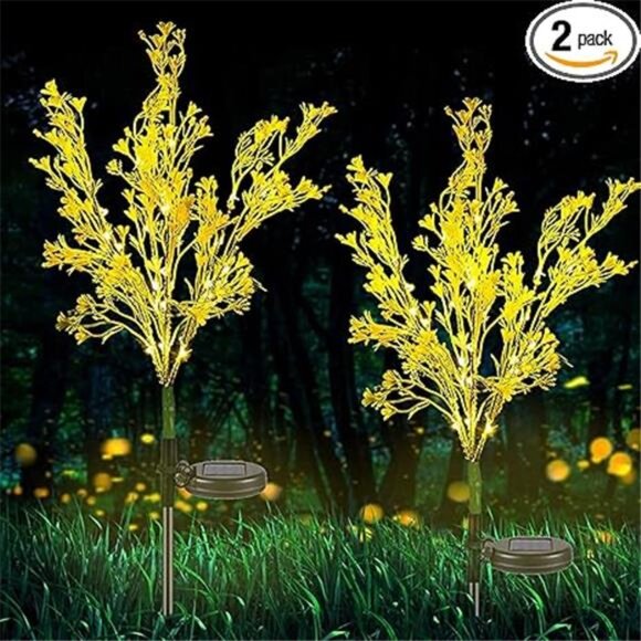 Solar Garden Lights Outdoor Decorative, Solar Flowers Lights Dusk to Dawn - Picture 7 of 7